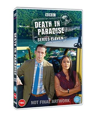 Death In Paradise 11 serijos DVD dėžutė su 4 išskirtiniais atvirukais
