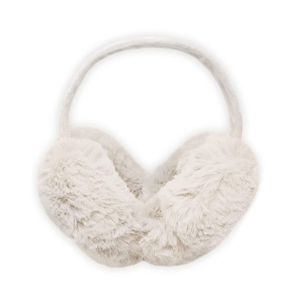 ZLYC Winter Faux Fur Adjustable Earmuffs Cute Knit Fuzzy Ear Muffs for Women Girls 