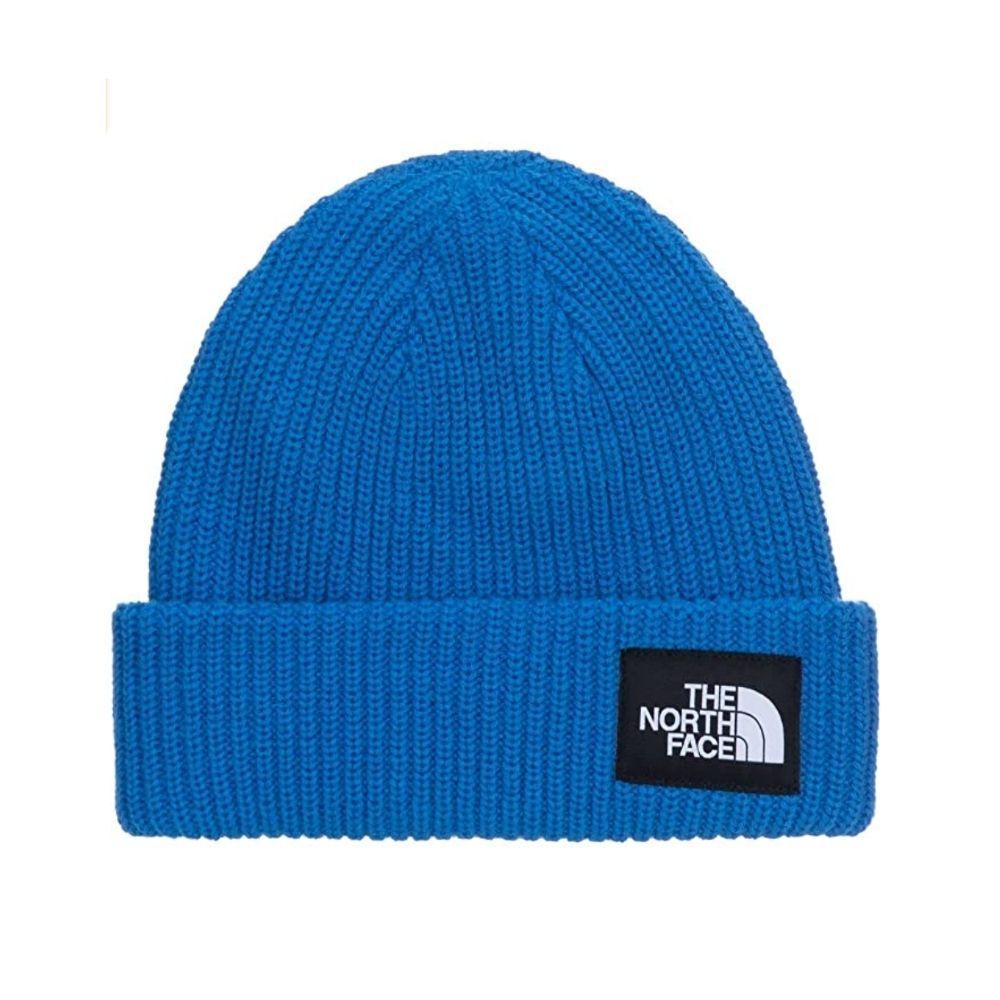 Blue & Black Sled Dogs Running Knit Hat Wool