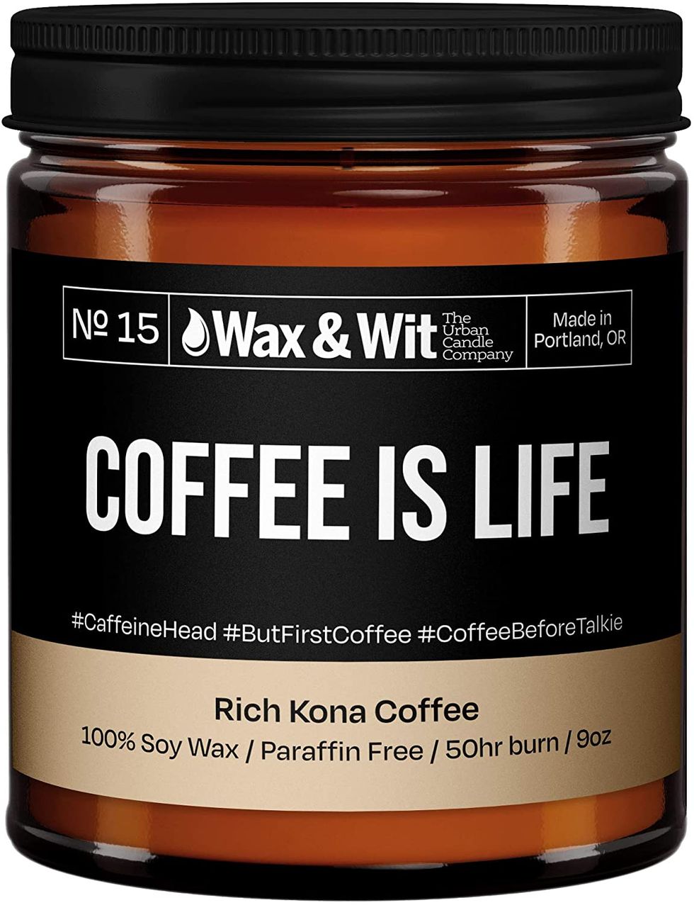 'Coffee is Life' Scented Soy Candle