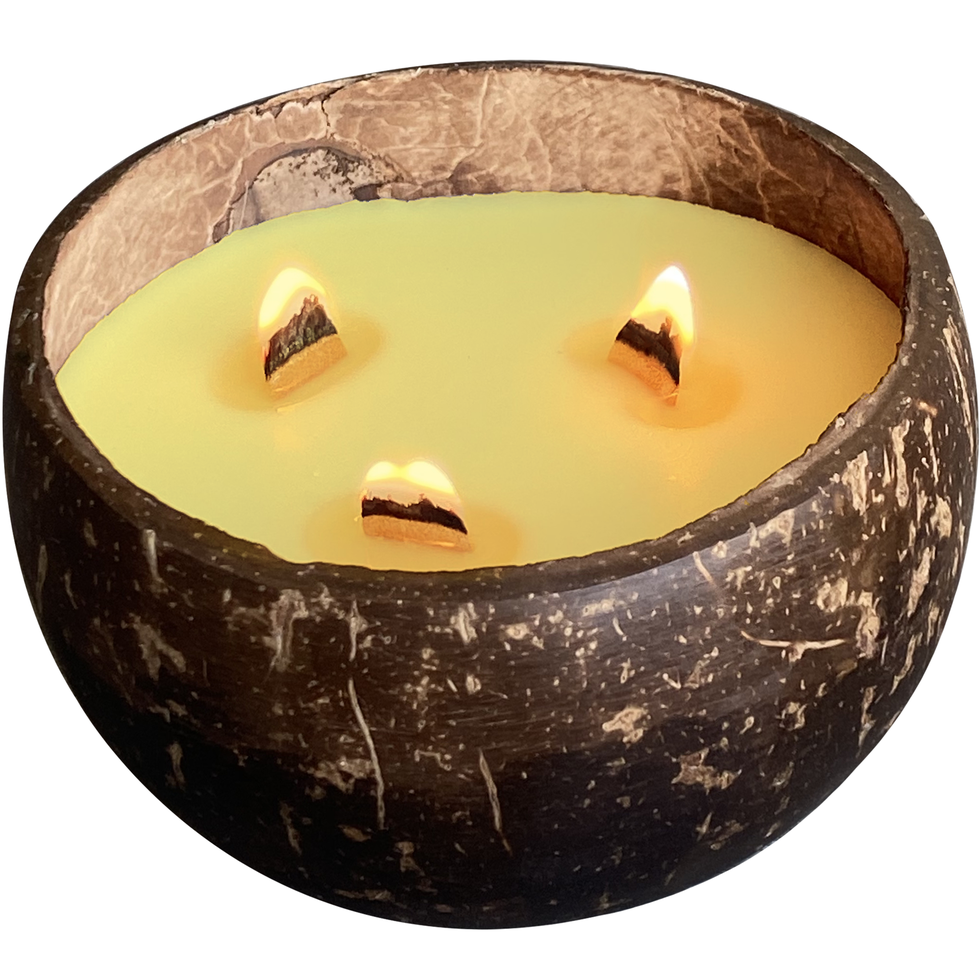 Lemongrass Candle in Coconut Shell  
