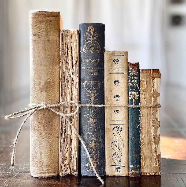 Antique Book Decor Collection