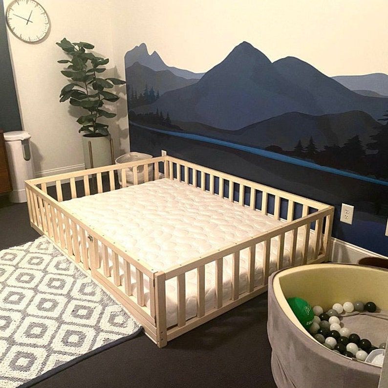 Montessori Toddler Floor Bed With Slats