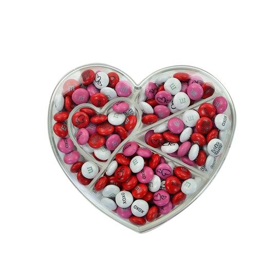 Customizable M&M'S heart-shaped candy box