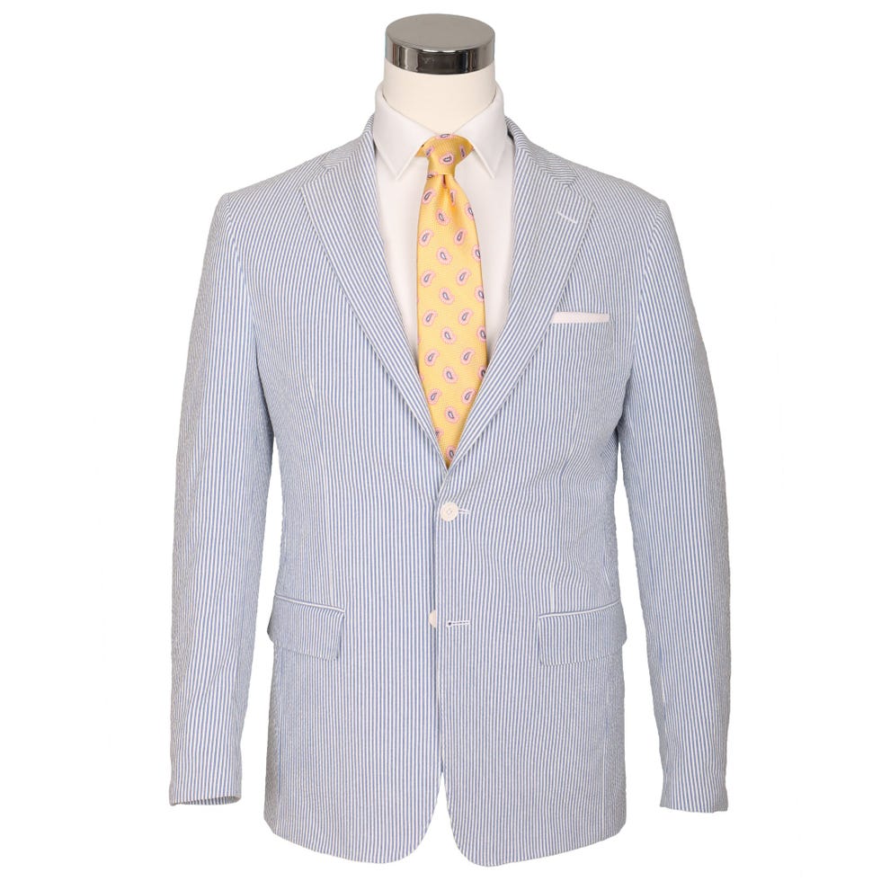 Sapphire Bleau Seersucker Stretch Sport Coat