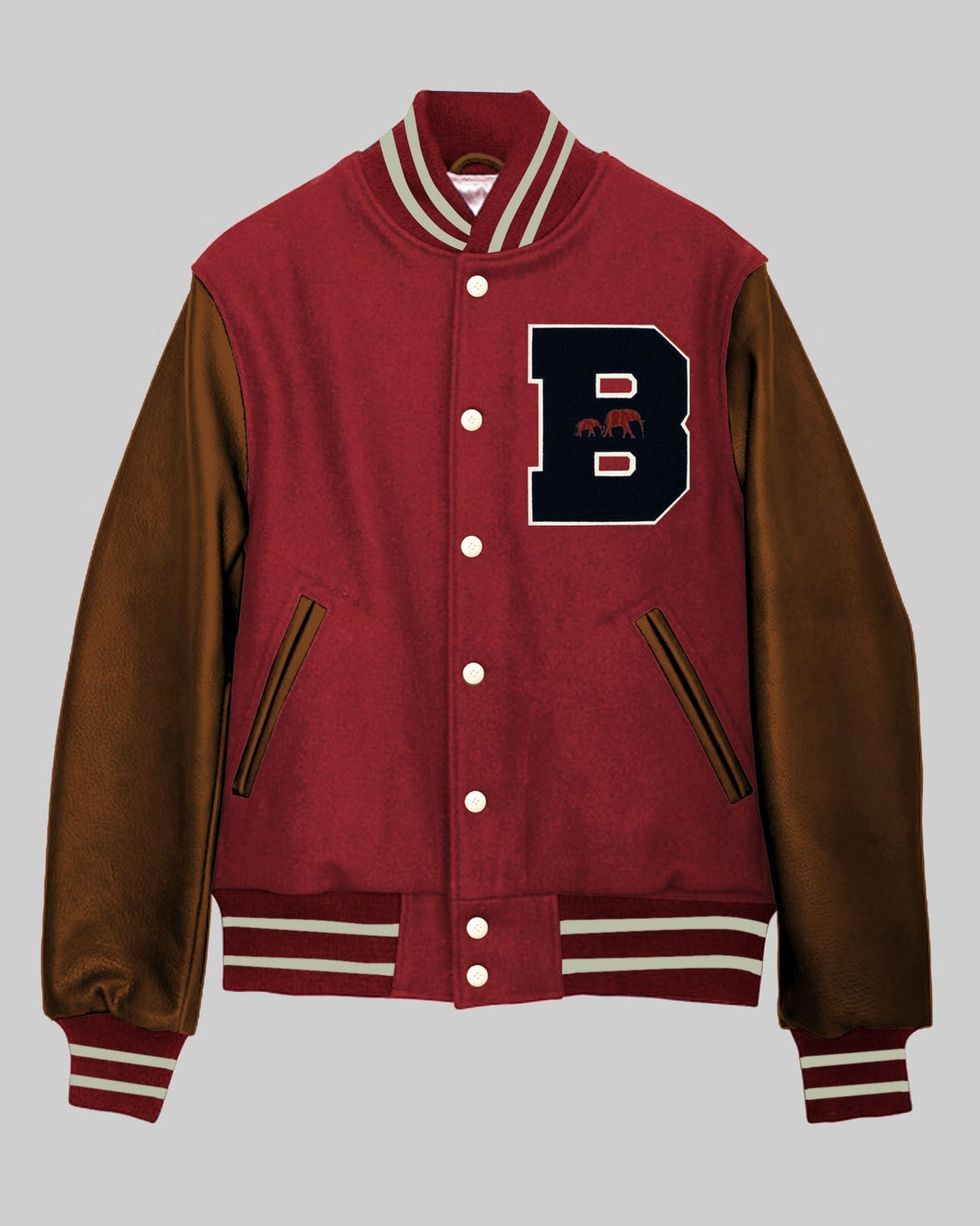 BKc Cranberry Maude Varsity Jacket