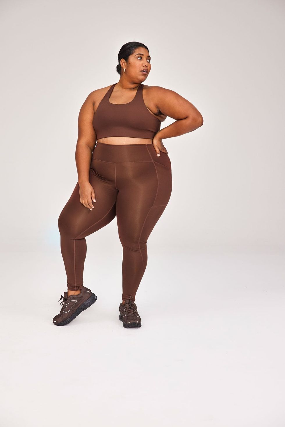 Plus Size Butter Soft Leggings - Brown