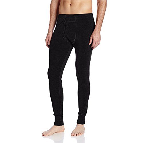 Mens Ultra Soft Thermal Underwear Leggings Bottoms - Compression Pants with  Fleece Lined , Gray, Small