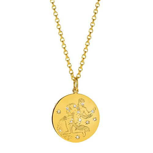 Zodiac Pendant Necklace – Aquarius