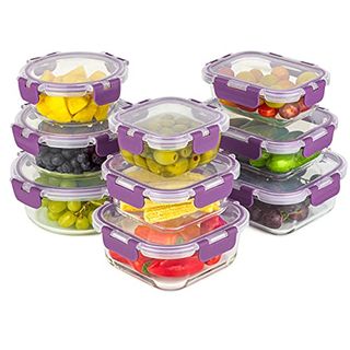Glass Food Storage Containers, 9 Pack