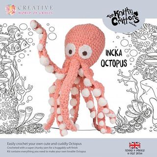 Complete crochet kit, Incka Octopus