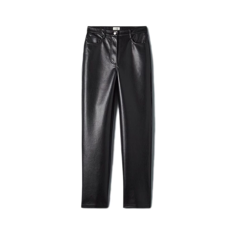 High-Rise Vegan Leather Pants