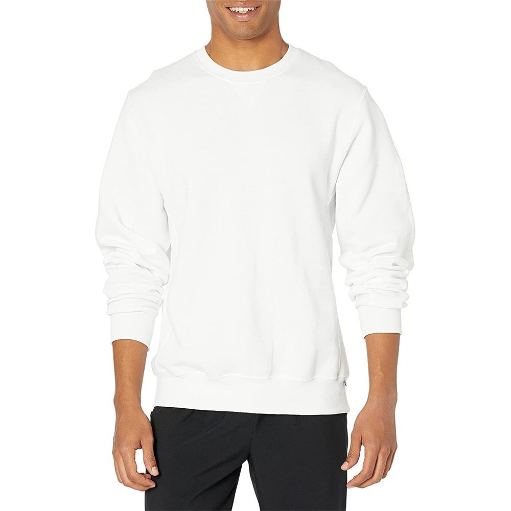 Women Men Crew Neck Sweatshirt Jumper Plain Jersey Fleece Sweat Top Pullover