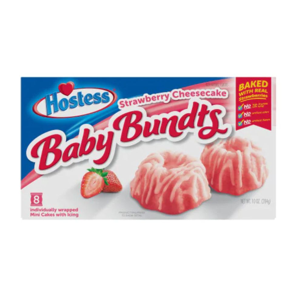 Baby Bundts Strawberry Cheesecake