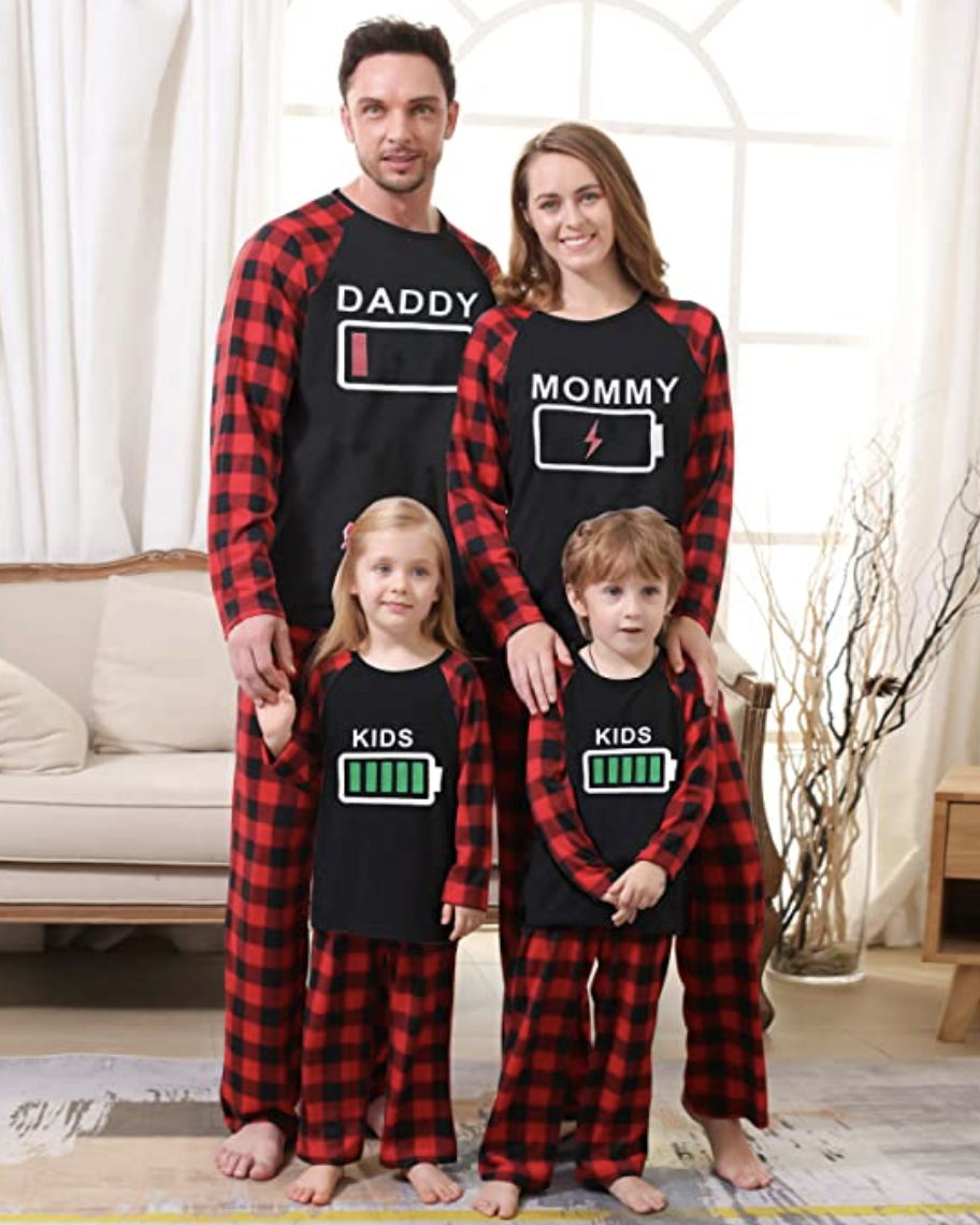 Family Pajamas Matching Plus Size Mix It Merry & Bright Pajamas