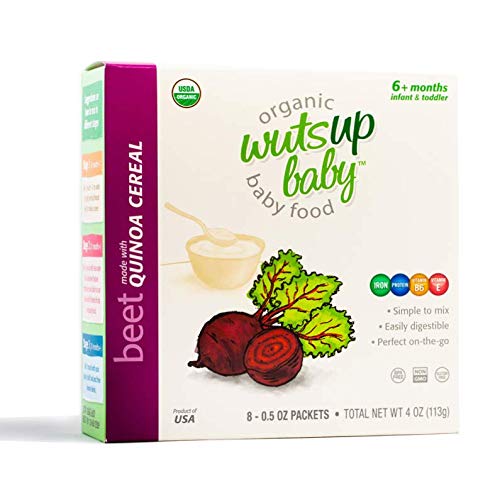 WutsupBaby Organic Beet & Quinoa Cereal Packs (Set of 8)