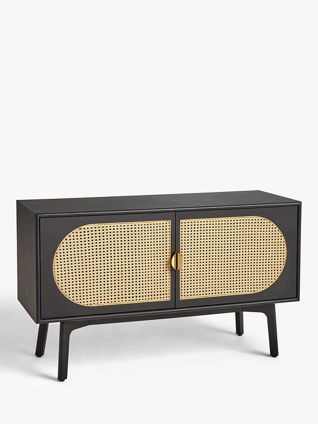 John Lewis & Partners Rattan Sideboard, Black