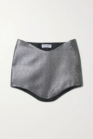 Silver Wave Lurex Miniskirt