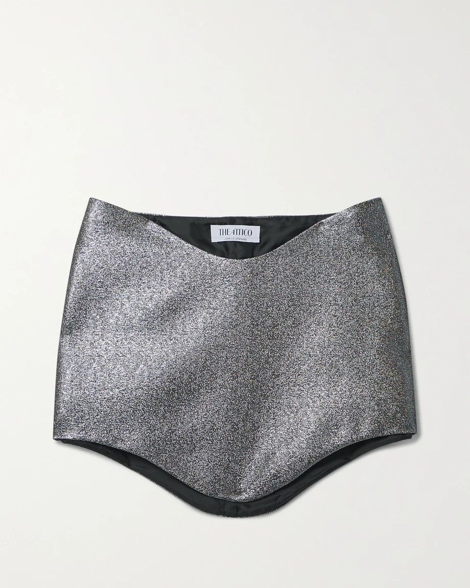 Silver Wave Lurex Miniskirt
