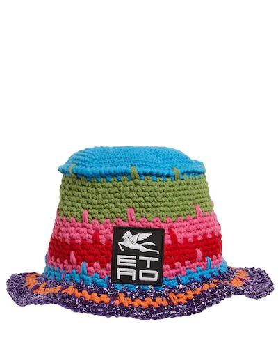 Logo Multicolour Crochet Bucket Hat