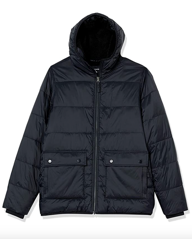 Amazon Essentials Sherpa-Lined Puffer Jacket