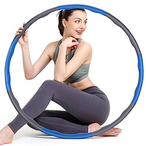 Kids Exercise Hoop, Snap Together Detachable Adjustable Weight Size Plastic  Toy Hoops - Spinning Rings for Sports, Exercise, Playing, 32-Inch