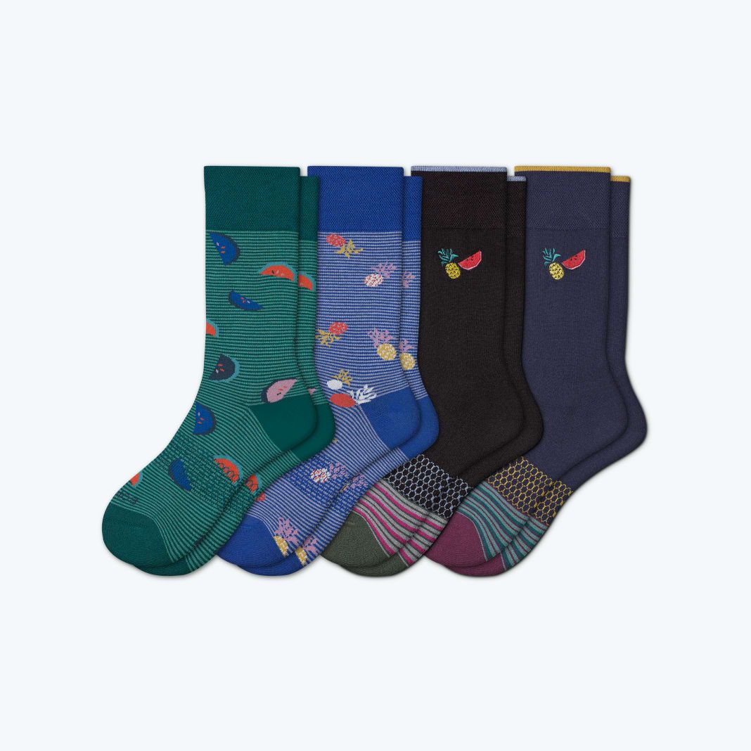 Mixed Pattern Calf Sock 4-Pack
