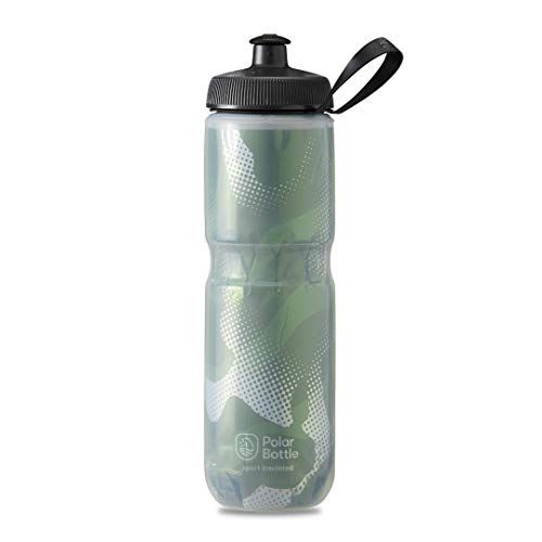 Sport water bottle. Isolated plastic fitness bottle template. Bike