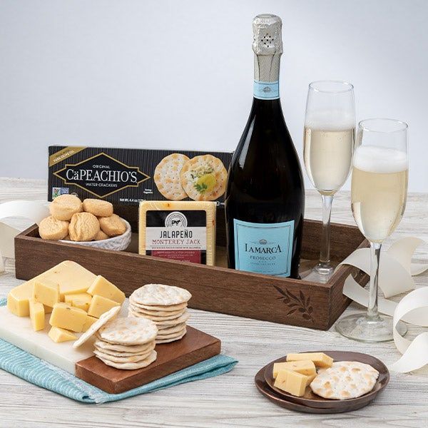 DIY Champagne Gift Basket and More!  Champagne gift baskets, Champagne gift,  Gift baskets