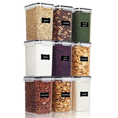 10 PCS Large Airtight Food Storage Containers, Vtopmart Flour and