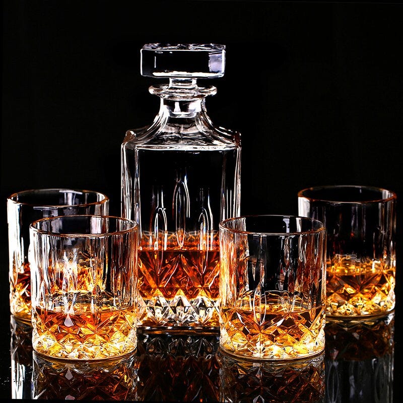 5-Piece Whiskey Decanter Set