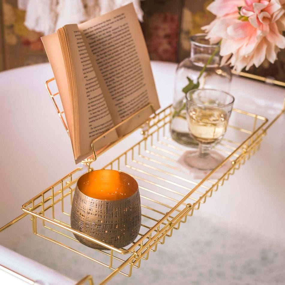 Minimal Rose Gold Shower Caddy  Shower caddy, Gold shower, Gold