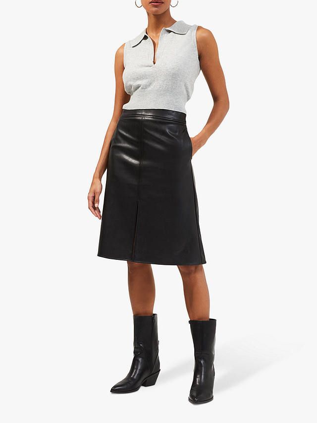 Holly Willoughby wears leather skirt from LK Bennett