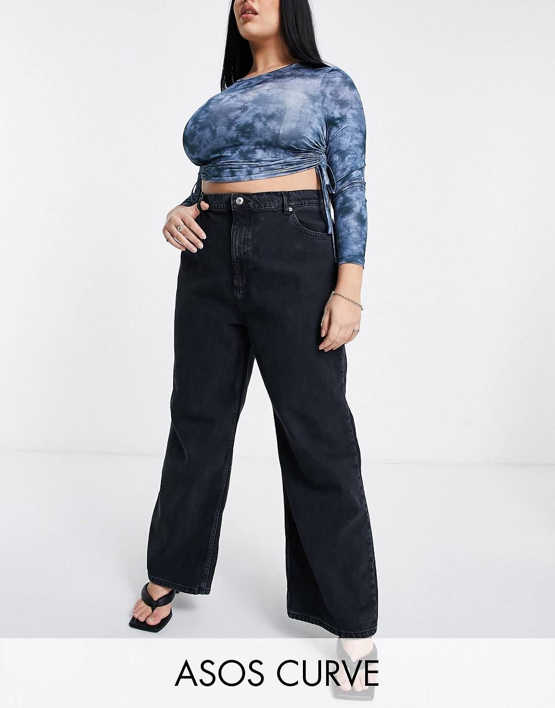 wide leg jeans curve