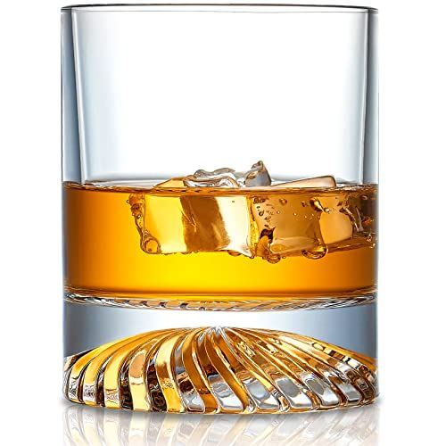 James Bentley vRide Scotch Glasses,Diamond Whiskey Glass,Bourbon Glasses Set+Free Ice Cube Trays Silicone Heavy Unique Rocks Glass Luxury Hand Made