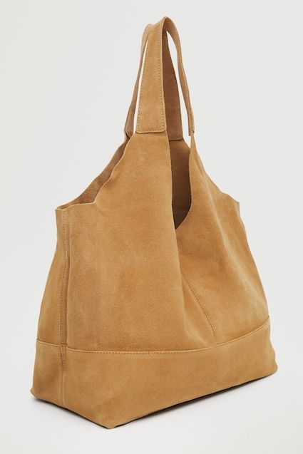 Leather shopper bag