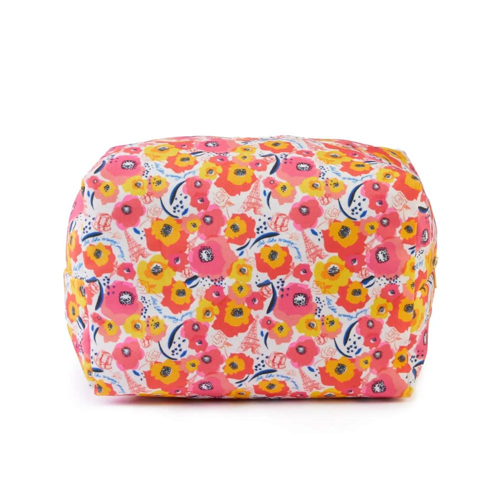 Emily in Paris-inspired floral print washbag