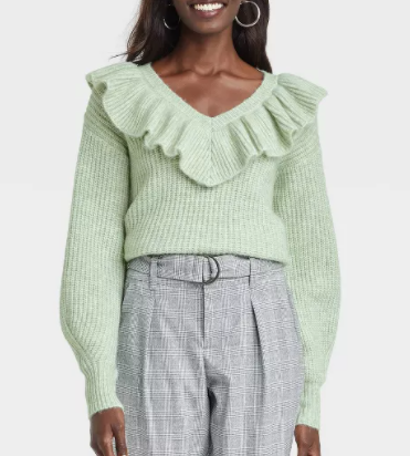 target ruffle sweater