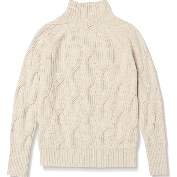 Soft Touch Funnel Neck Cable Sweater