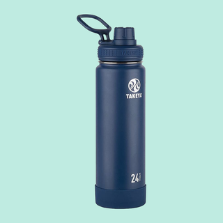 Takeya Actives Insulated Stainless Steel Water Bottle with Spout Lid, 24 oz, Arctic