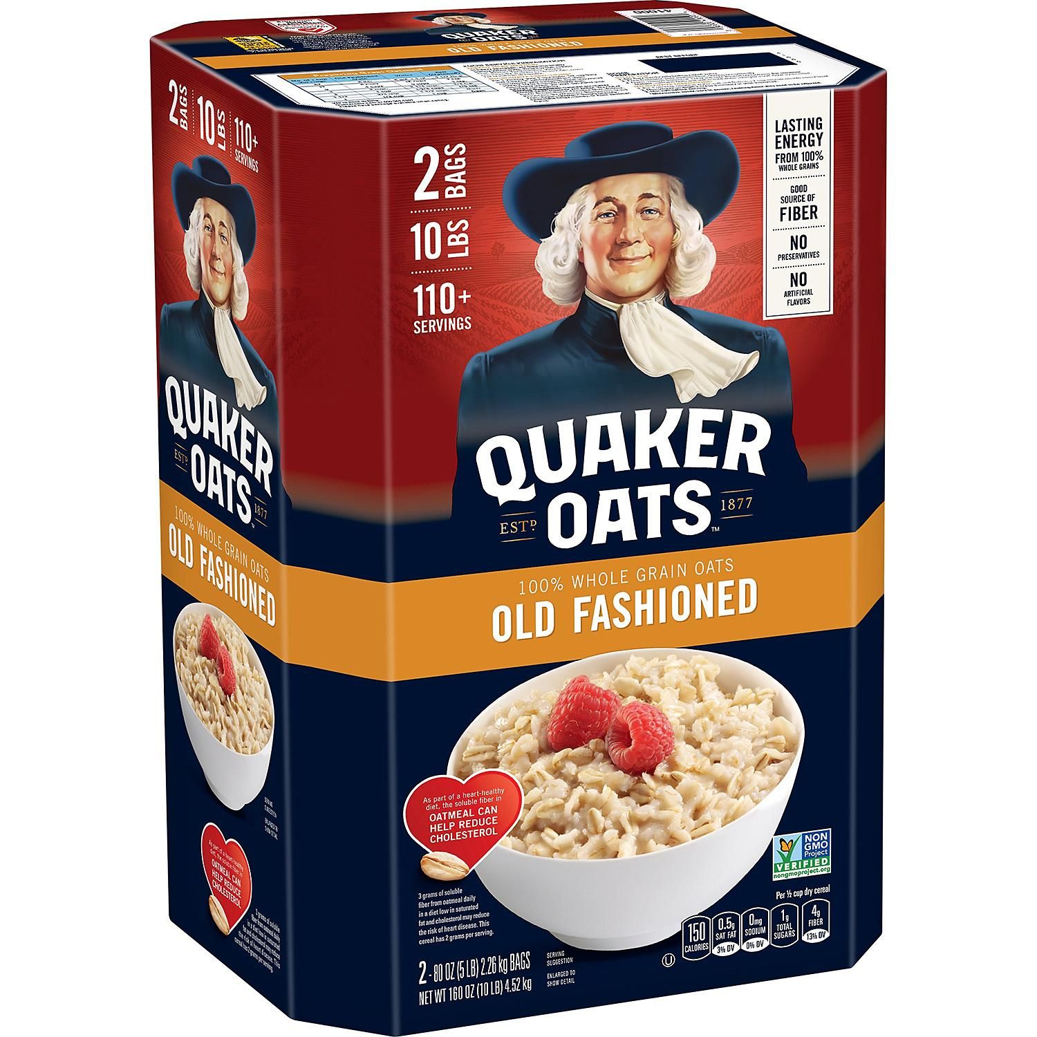 Quaker Oats® Old Fashioned Oatmeal 2-80 oz. Bags