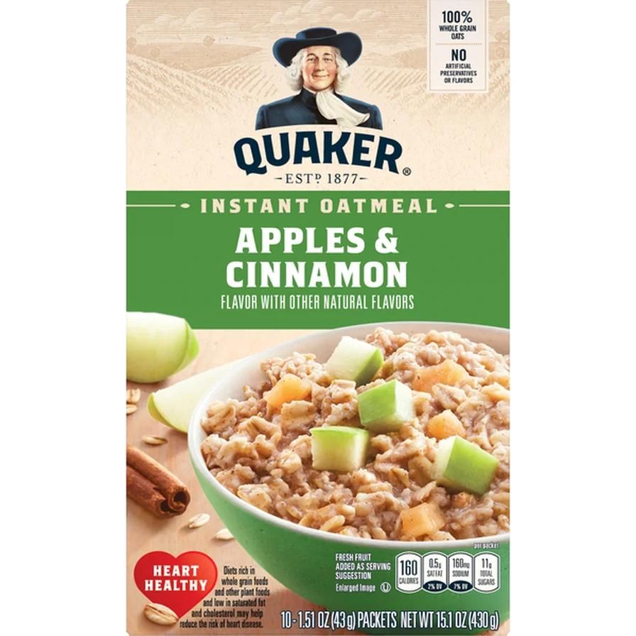 Quaker Apple & Cinnamon Instant Oatmeal