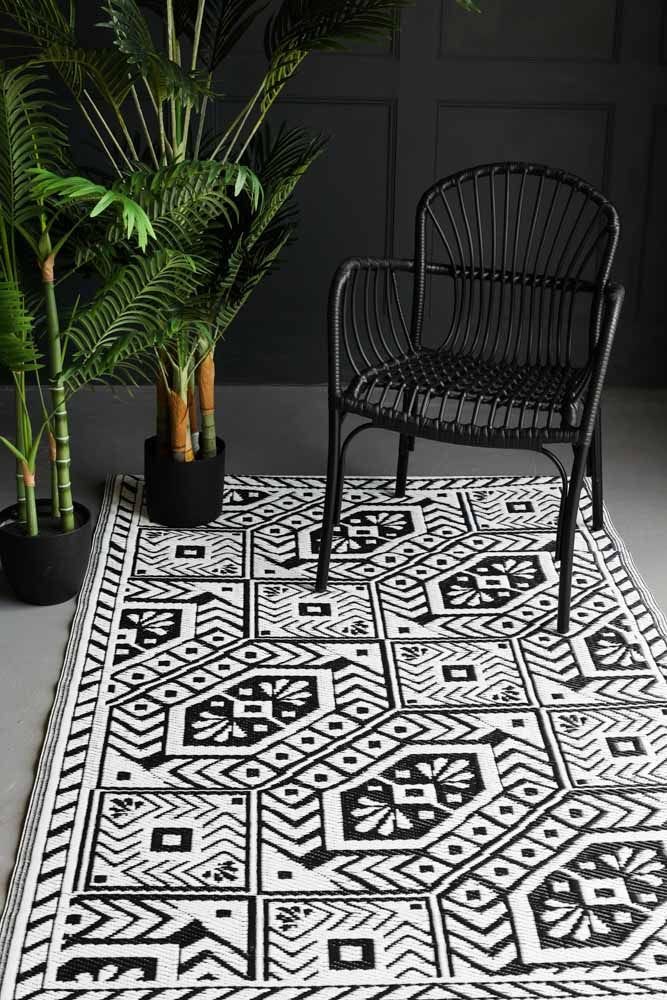 Diamond Print Outdoor Garden Rug