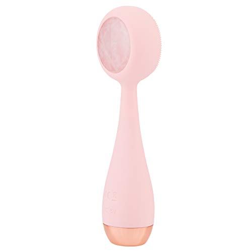 Smart Facial Cleansing Device with Silicone Brush & Rose Quartz Gemstone 