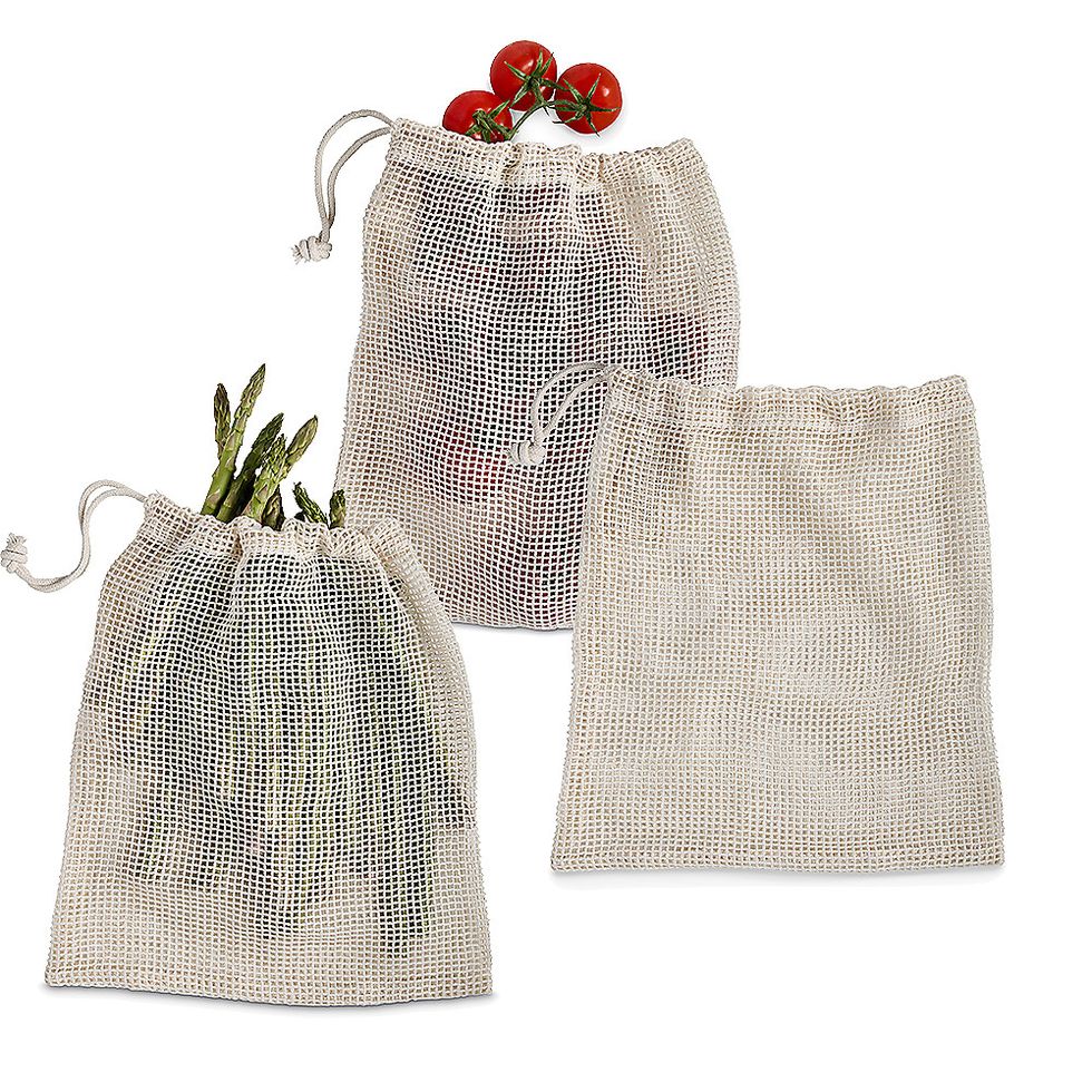 3 Cotton Net Food Produce Bags