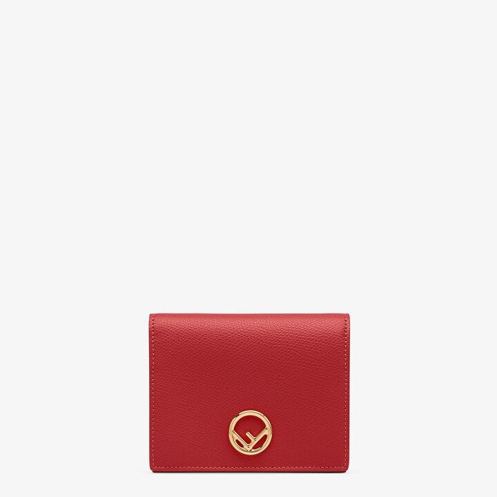 紅色皮夾推薦：Fendi F is Fendi紅色雙折短夾