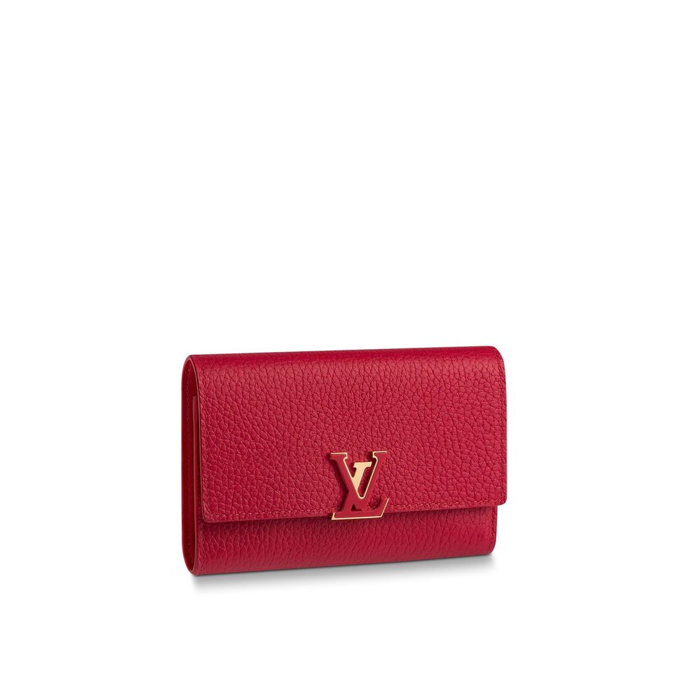 紅色皮夾推薦：Louis Vuitton Capucines三折中夾