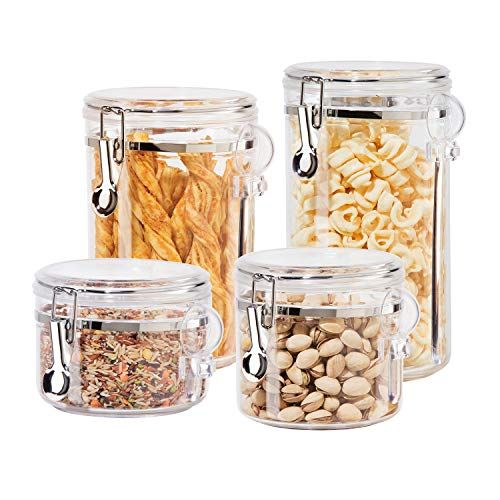 Oggi Clear Canister Food Storage Containers (Set of 4)