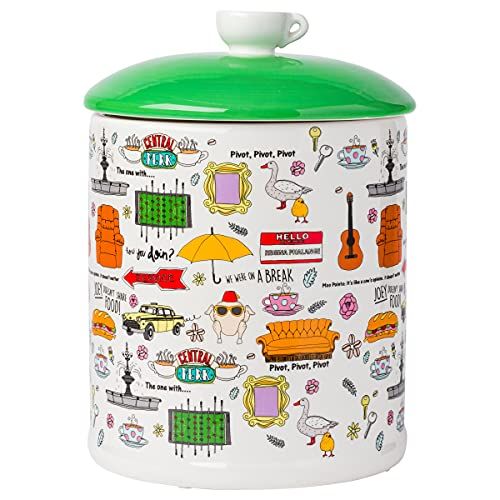Silver Buffalo <em>Friends</em> Pattern Ceramic Cookie Jar