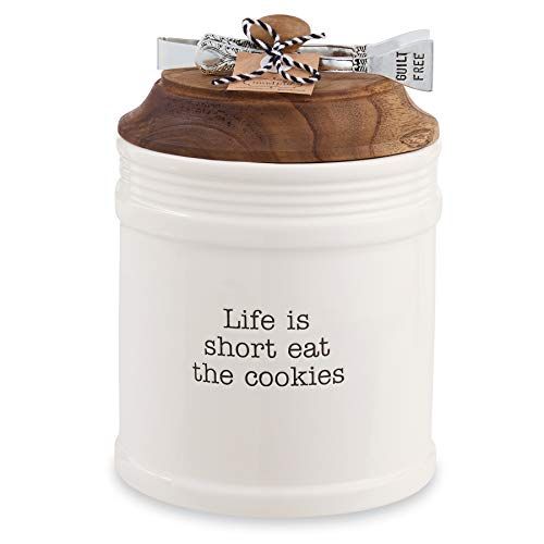 Mud Pie Ceramic 'Life Is Short' Cookie Jar